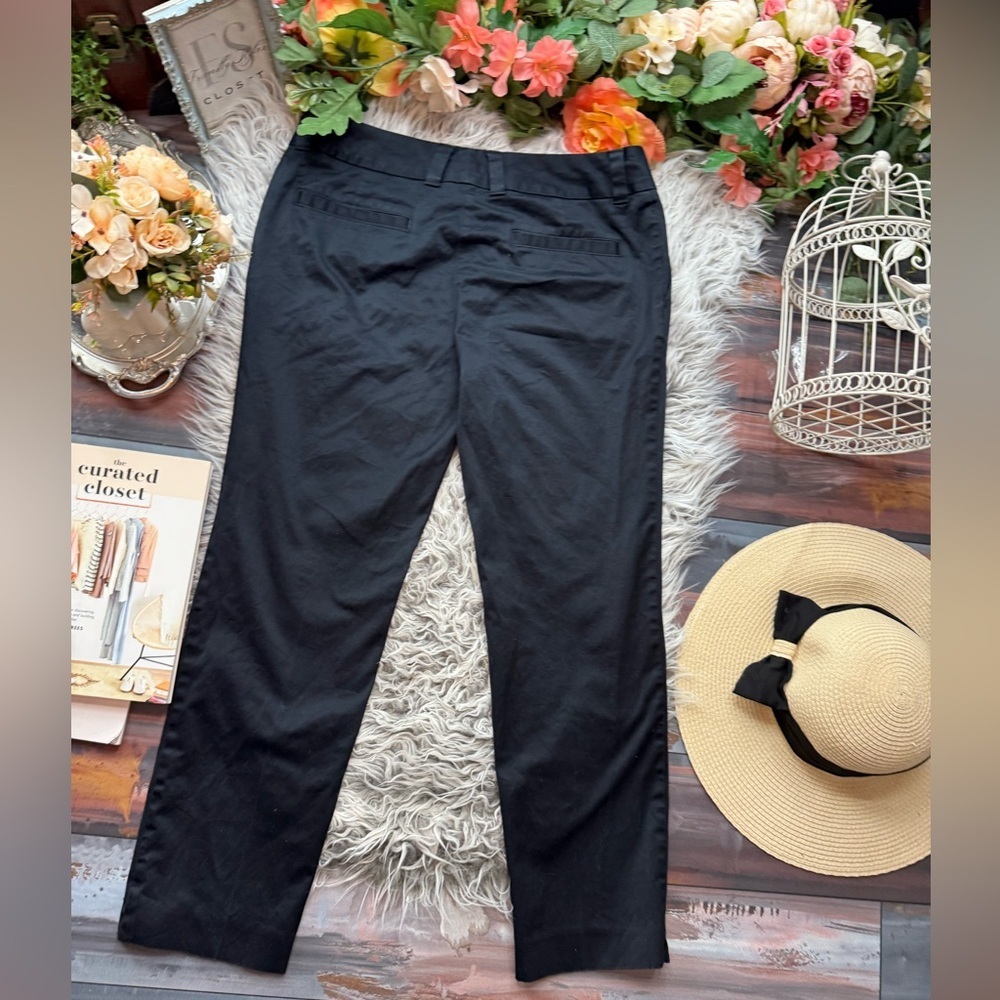 Adidas Black Stretch Ankle Pants Minimalist Athleisure Travel Golf Career - Picture 3 of 8